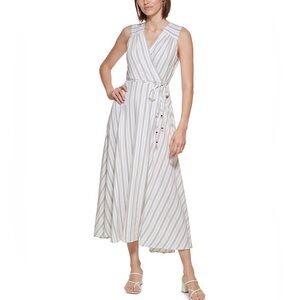 Calvin Klein Striped Maxi Dress
